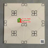 Gạch bông 40×40 nền màu kem hoạ tiết hoa văn đen