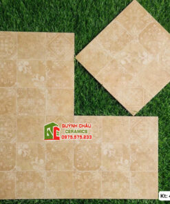 Gạch bông hoạ tiết cổ điển vàng kem 40×40 trung quốc