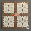 Gạch bông trang trí 40×40 vân gỗ hoạ tiết đối xứng cổ điển