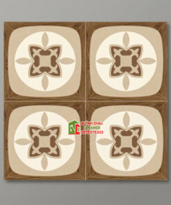 Gạch bông viền giả gỗ hoạ tiết cổ điển 40x40 trung quốc