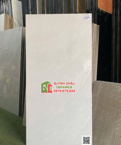 Gạch lát nền CMC 60×120 vân đá xám nhạt bóng kính