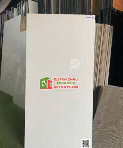 Gạch ốp lát CMC 60×120 bóng kính men trắng trơn