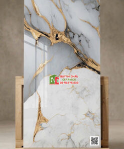 Gạch 60×120 vân đá cẩm thạch trắng vân vàng sang trọng đẳng cấp