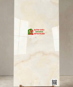 Gạch ấn độ 60×120 bóng kính màu kem ngọc trai sang trọng