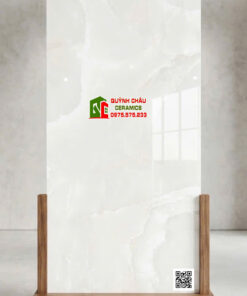 Gạch ấn độ 60×120 bóng kính trắng kem vân mây sang trọng