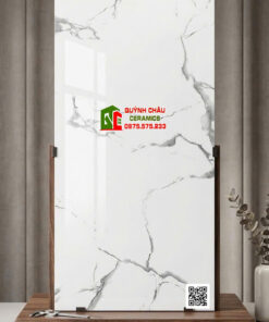 Gạch ấn độ 60×120 bóng kính trắng vân đá Marble sang trọng
