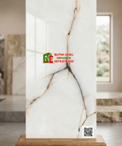 Gạch ấn độ 60×120 cao cấp vân đá Onyx bóng kính