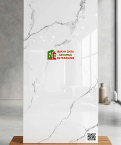 Gạch bóng kính 60×120 ấn độ trắng vân đá Marble sang trọng
