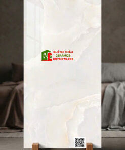 Gạch lát nền ấn độ 60×120 vân đá Marble vàng kem nhạt