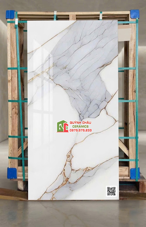 Gạch lát nền và ốp tường 60x120 màu trắng vân đá cẩm thạch