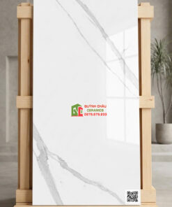 Gạch ốp lát 60×120 trắng vân đá xám sang trọng