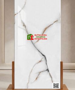 Gạch ốp lát ấn độ 60×120 màu trắng vân đá đẹp bóng kính