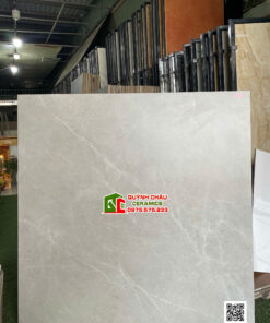 Gạch 100x100cm Baby Skin mờ mịn xám vân đá