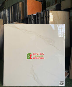 Gạch lát nền 100×100 ấn độ đá bóng kiếng màu trắng vân