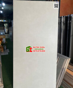 Gạch lát nền ấn độ 80×160 mờ vân xi măng trắng kem