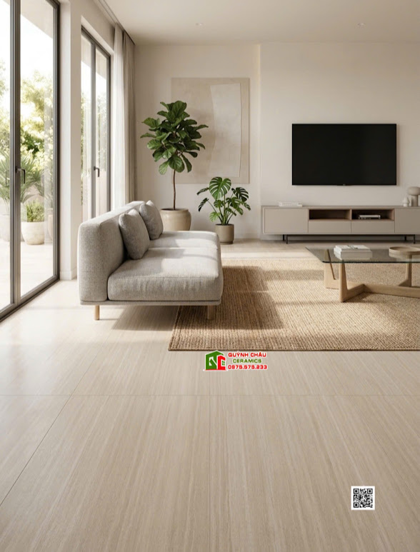 Gạch vân đá Travertine 120×180 mờ Carving màu kem Gạch vân đá Travertine 120×180 mờ Carving màu kem