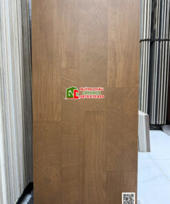 Gạch 60×120 vân giả gỗ ghép thanh màu nâu