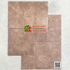 Gach giả cổ mix size Castle màu nâu mờ hiệu ứng
