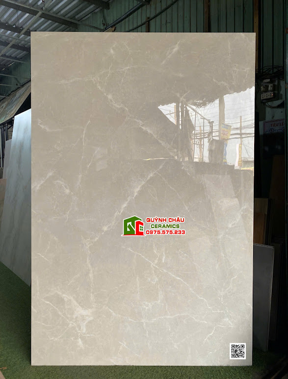 Gạch lát nền ấn độ 120x180 màu xám vân đá bóng kiếng