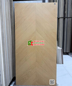 Gạch lát nền giả gỗ vân xương cá màu vàng 60x120cm