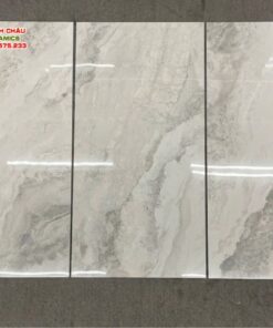 Gạch nhập khẩu cao cấp 60×120 Malaysia vân đá xám kem bóng kiếng