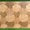 Gạch lát phòng khách màu gỗ họa tiết lá sen 60x120cm