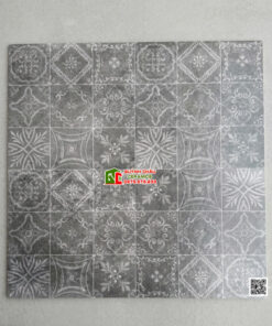 Gạch bông lát nền 40×40 hoa văn xám đen cổ điển