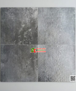 Gạch giả cổ 40×40 mờ xám đen màu hiệu ứng xi măng