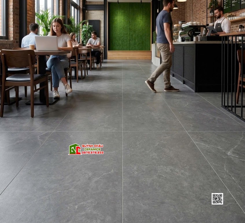 Gạch lát nền granite 60×120 kis đá mờ xám đậm Gạch lát nền granite 60×120 kis đá mờ xám đậm