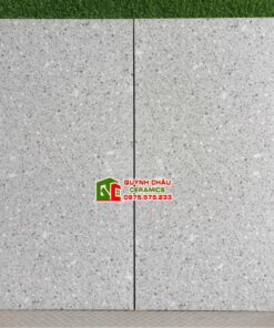 Gạch lát nền terrazzo kis 60×120 đá mờ xám