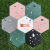 Mẫu gạch terrazzo lục giác trang trí 200x230mm