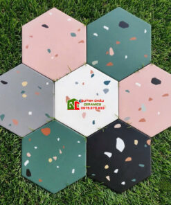 Mẫu gạch terrazzo lục giác trang trí 200x230mm