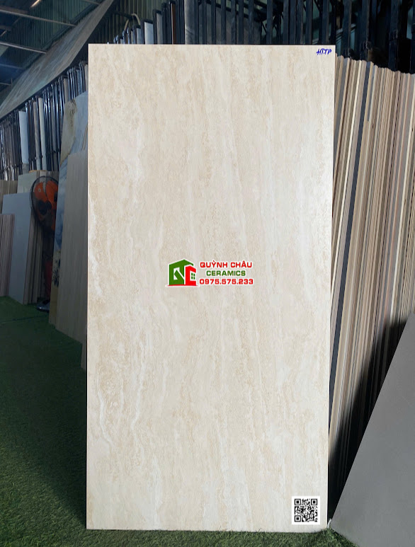 Gạch 60×120 Travertine xương đá granite bề mặt mờ màu kem Gạch 60×120 Travertine xương đá granite bề mặt mờ màu kem
