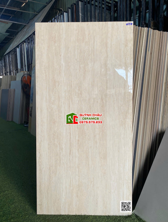 Gạch đá Travertine granite 60×120 màu kem bóng kiếng cao cấp Gạch đá Travertine granite 60×120 màu kem bóng kiếng cao cấp