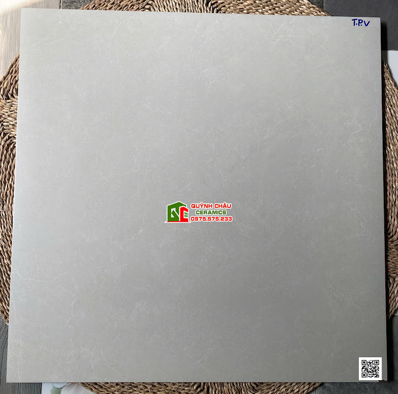 Gạch lát nền Viglacera 80×80 bề mặt mờ xám nhạt vân mảnh