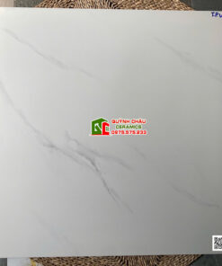Gạch lát nền Viglacera 80×80 men mờ trắng vân mây xám