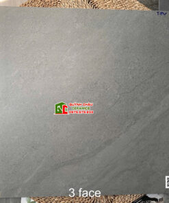Gạch lát nền Viglacera 80×80 men mờ xám đậm vân đá