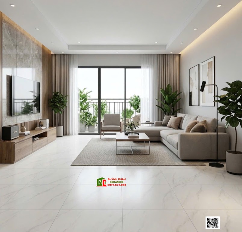 Gạch lát nền Việt Ý 80×80 đá Marble trắng mờ vân xám Gạch lát nền Việt Ý 80×80 đá Marble trắng mờ vân xám